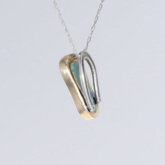 Opal Pendant Inlaid Single Sandal Design