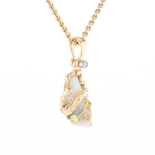 Rough Gold quartz Freeform Pendant