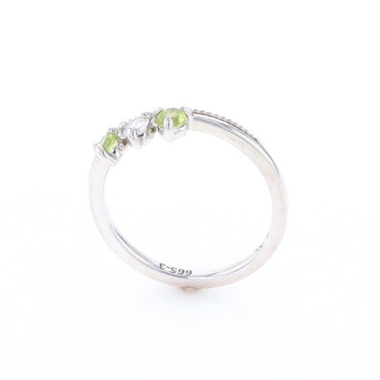 Peridot & Diamond Mother's Ring