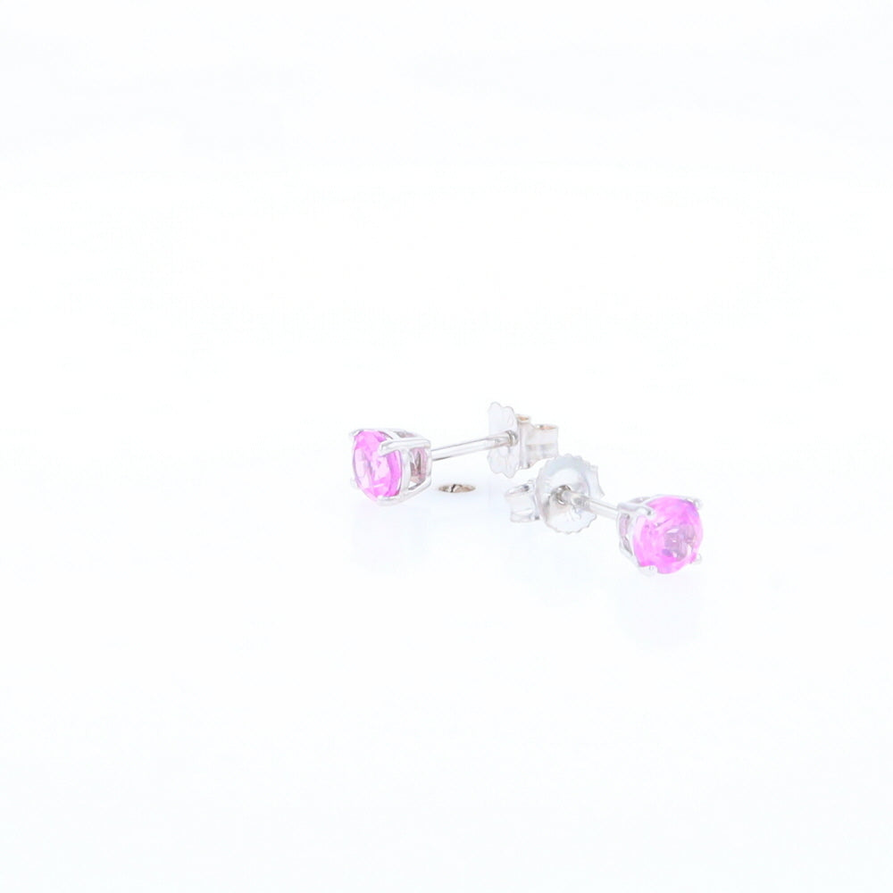 Pink Sapphire Stud Earrings