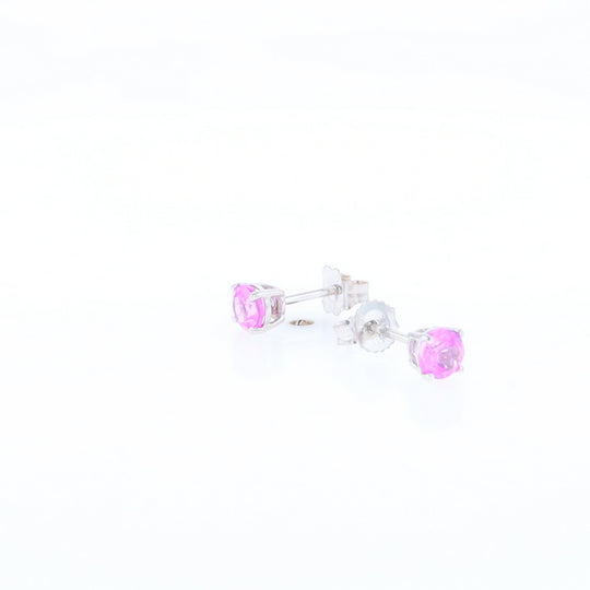 Pink Sapphire Stud Earrings
