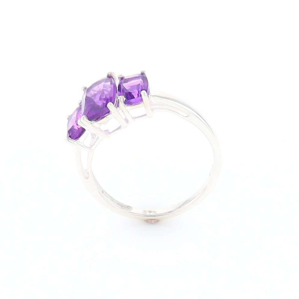 3-Stone Amethyst Ring