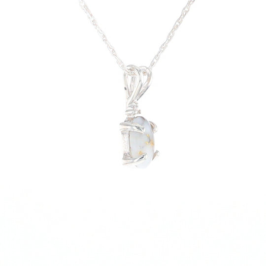 Gold Quartz Cabochon Necklace