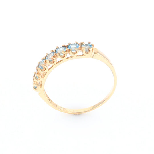 Round Blue Topaz Band