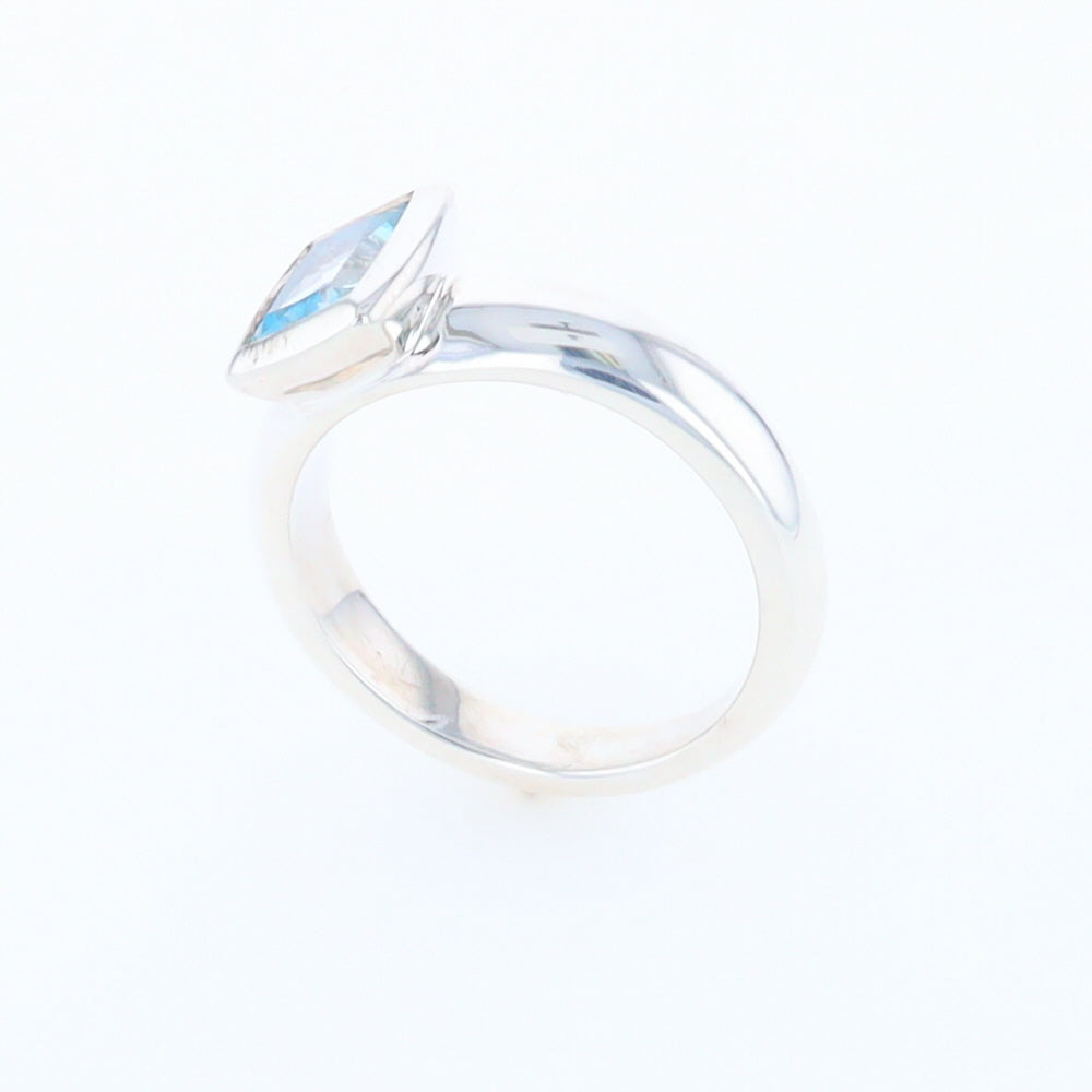 Bezel Blue Topaz Ring