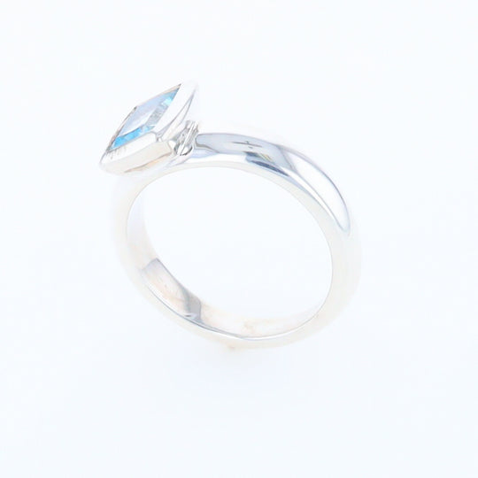 Bezel Blue Topaz Ring