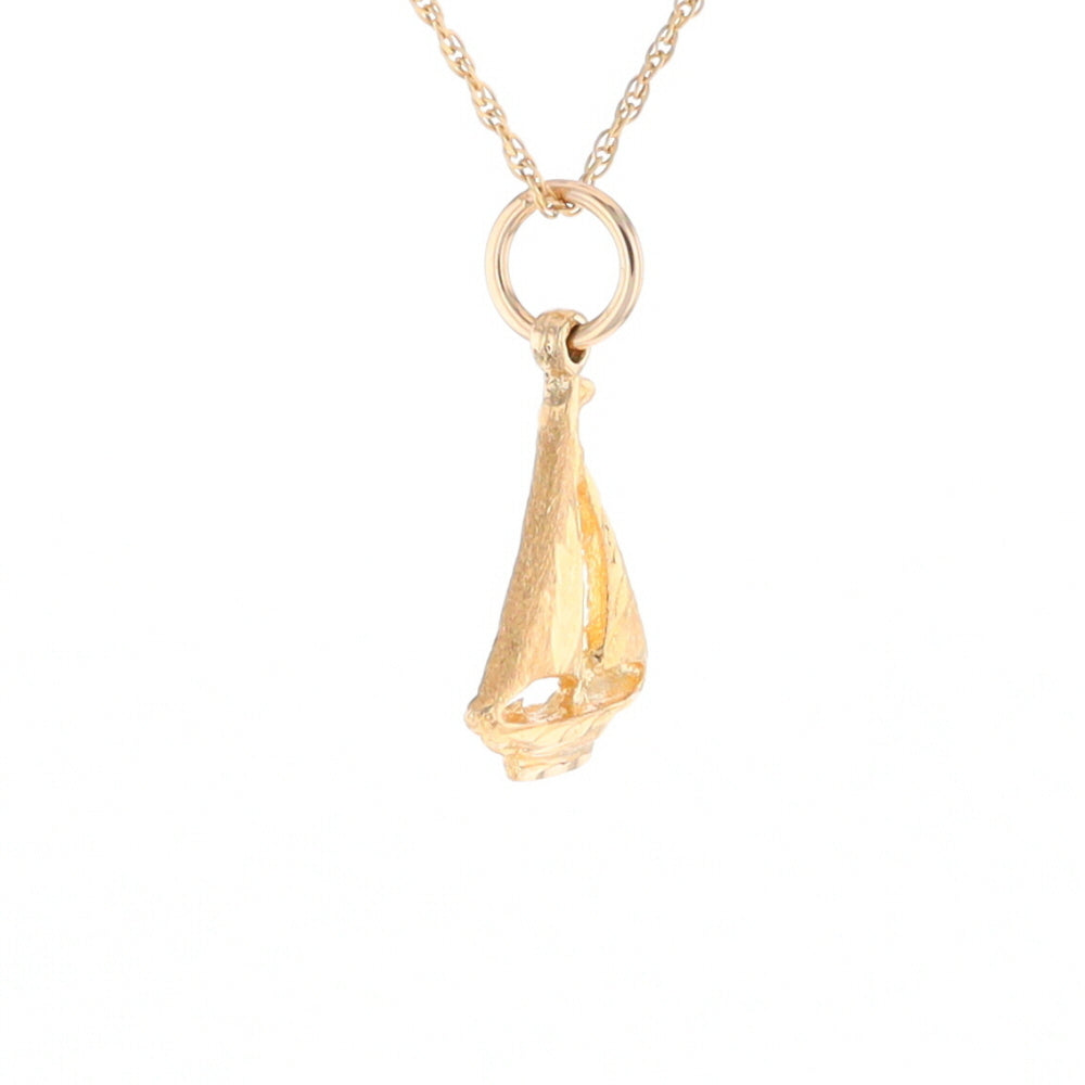 Yellow Gold Sailboat Pendant