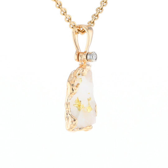 Rough Gold Quartz Freeform pendant