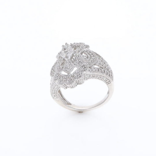 Floral Filigree Design Diamond Ring