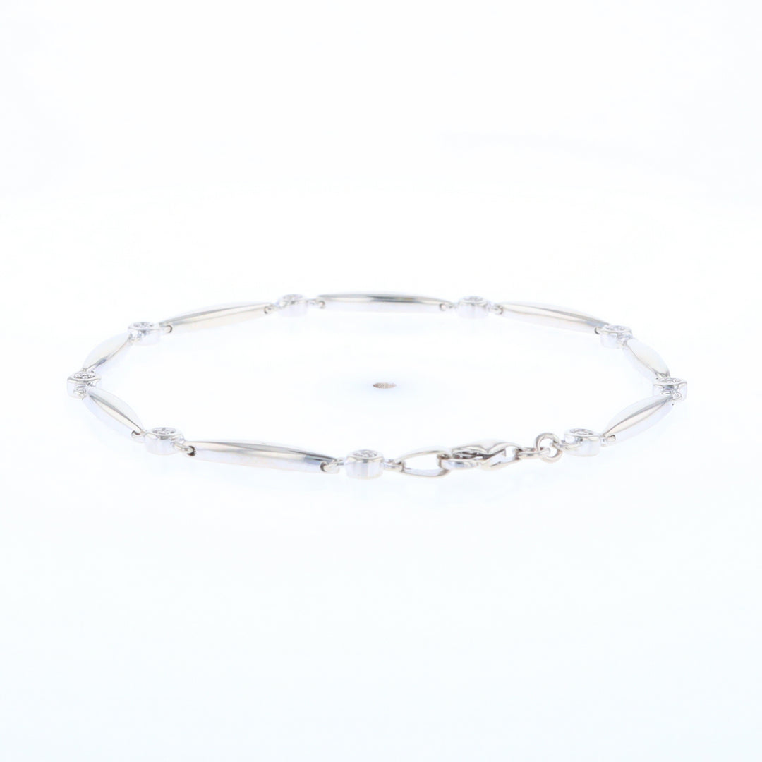 Elongated Link Diamond Bracelet