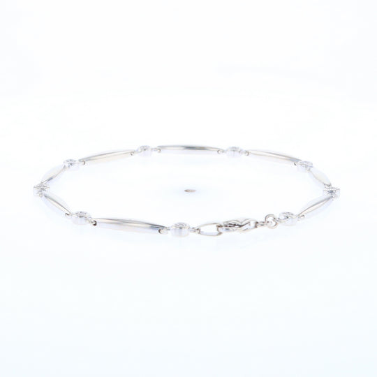 Elongated Link Diamond Bracelet