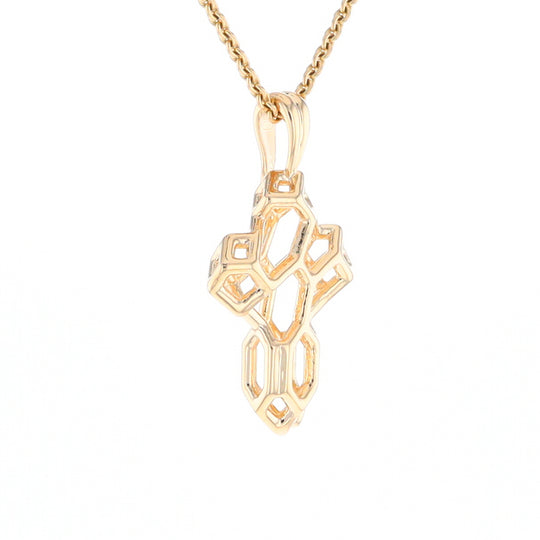 Small Voronoi Cross Pendant