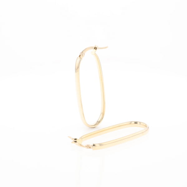 Flat Saddleback Hoop Earrings