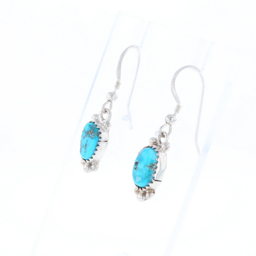 Native Dangle Turquoise Bead Earrings