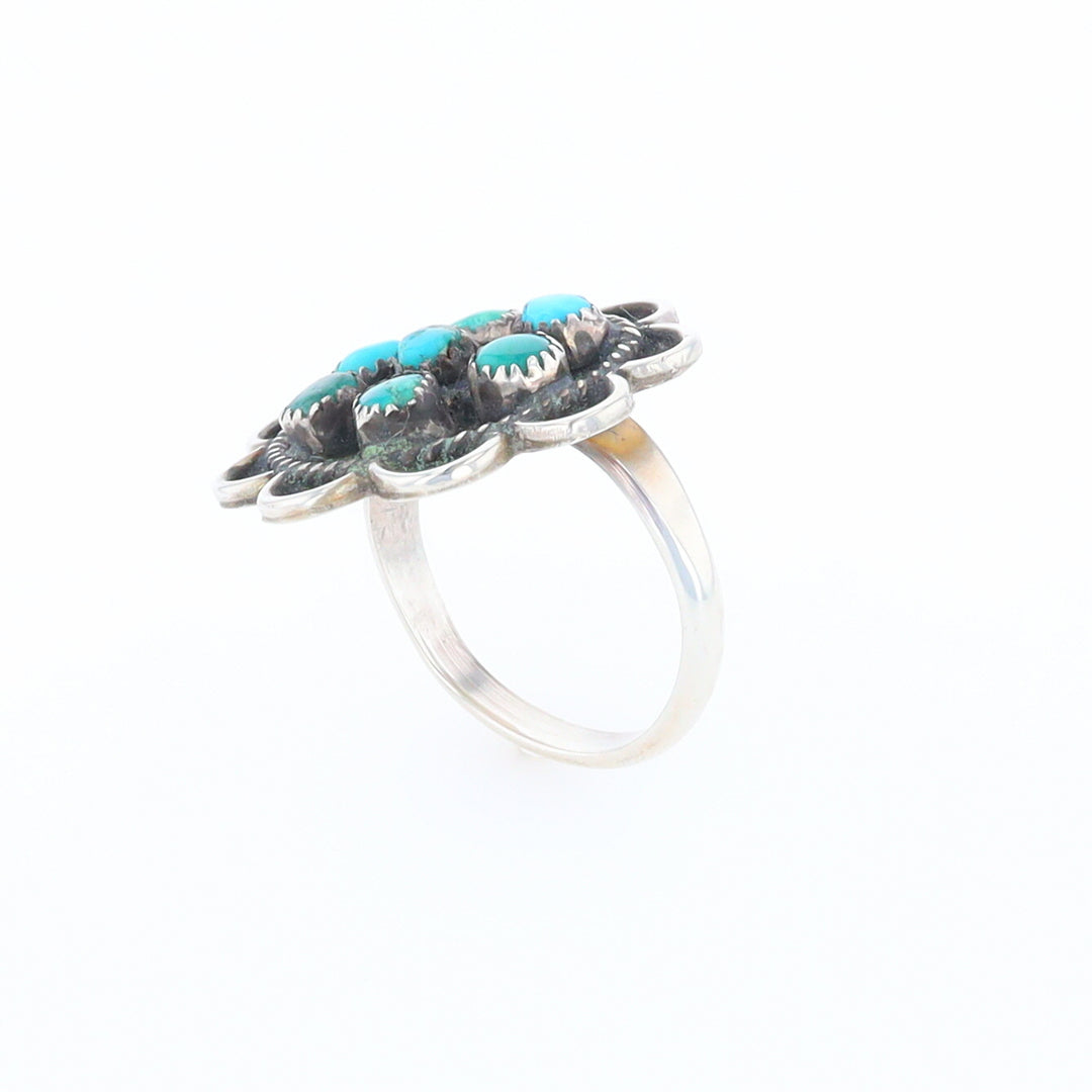 Turquoise Flower Ring