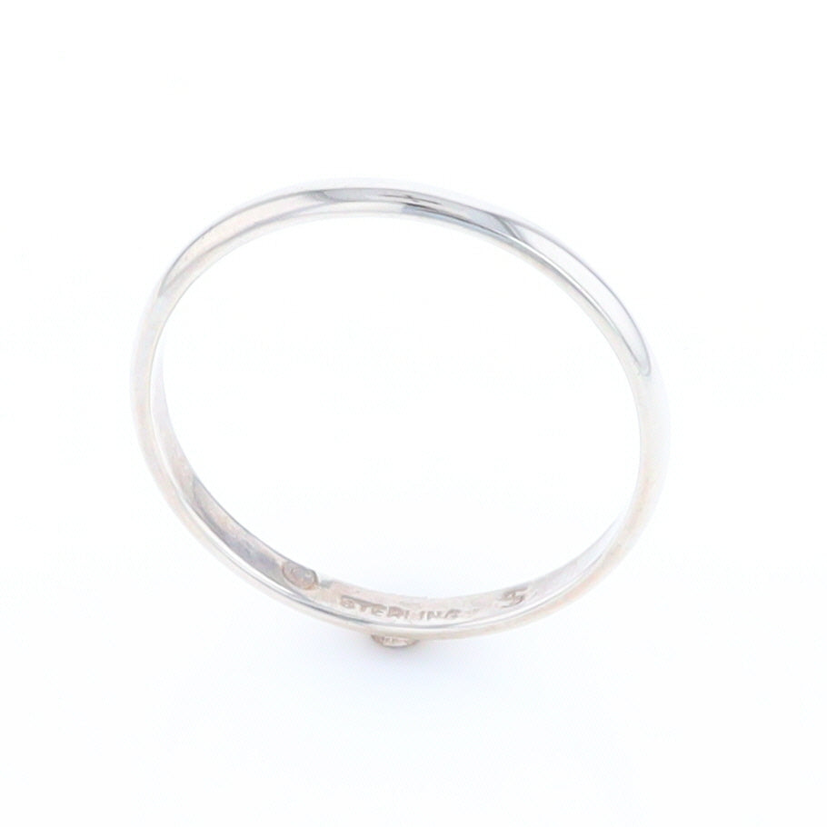 Men's Flat Silver Wedding Band