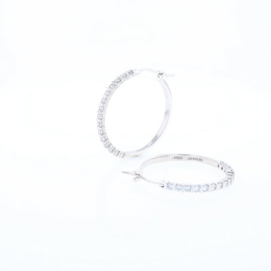 Cubic Zirconia Hoop Earrings