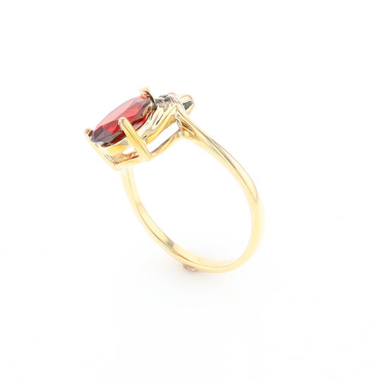 Pear Garnet Ring