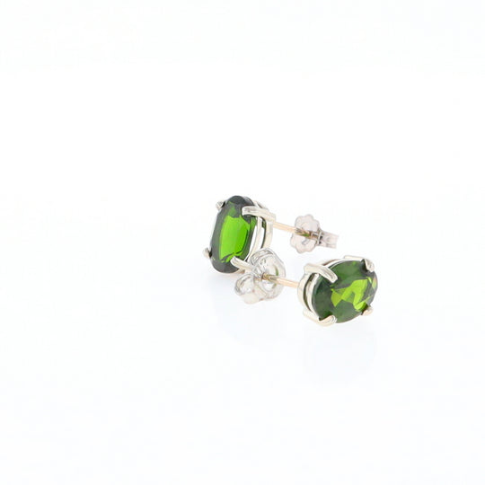 Chrome Diopside Solitaire Studs