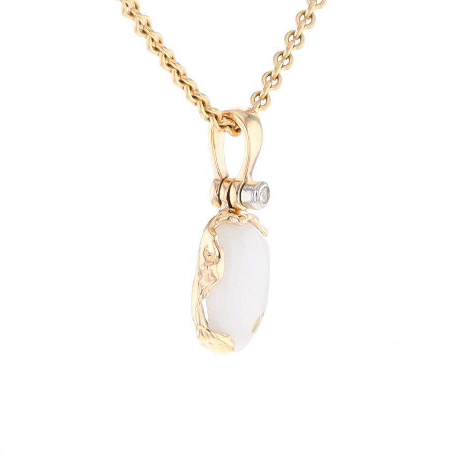 Gold Quartz Freeform Pendant (G2)