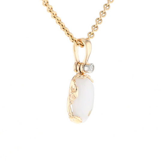 Gold Quartz Freeform Pendant (G2)