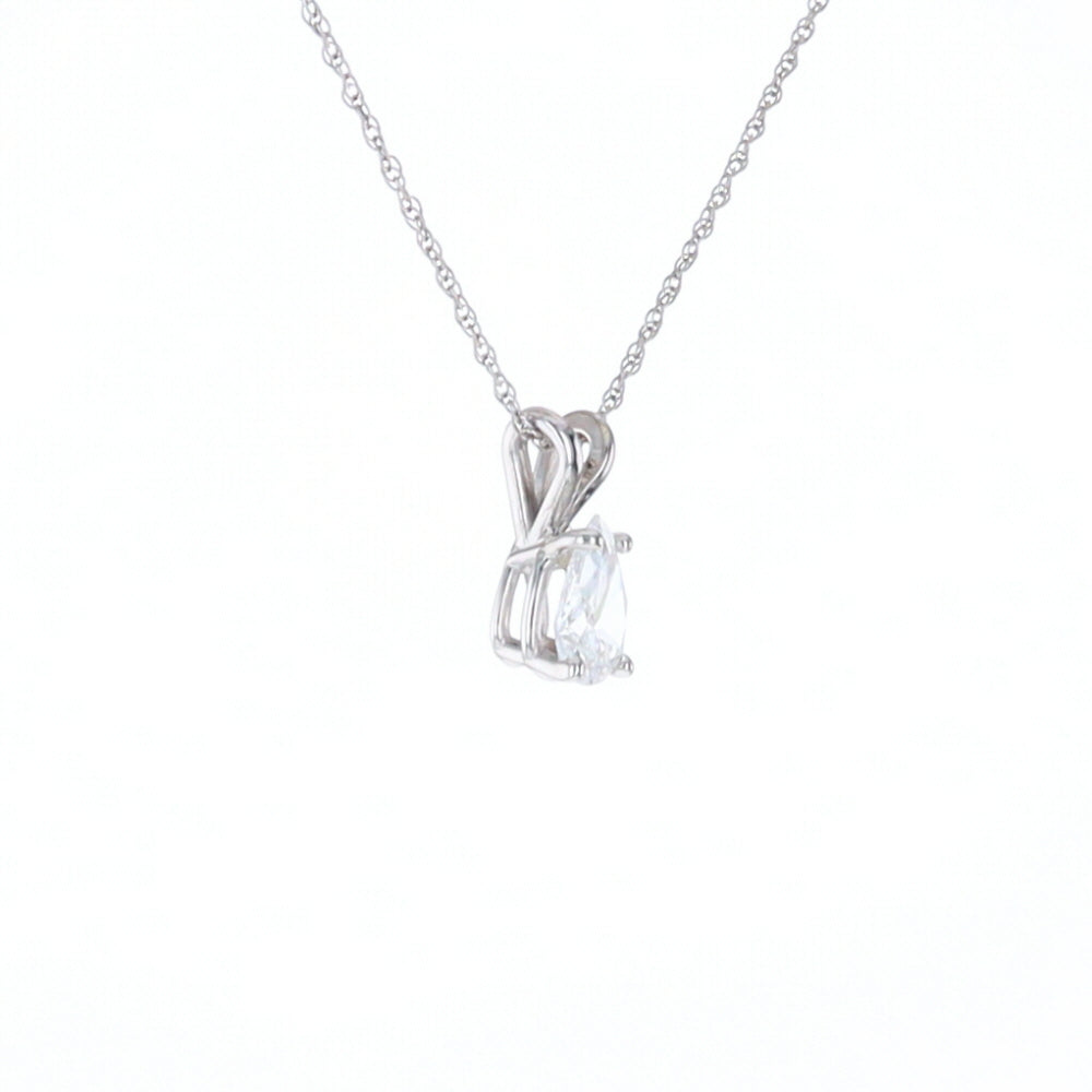 Pear Diamond Solitaire Pendant