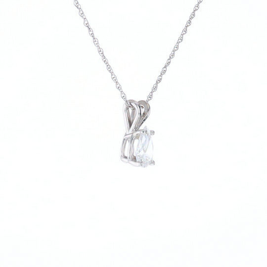 Pear Diamond Solitaire Pendant