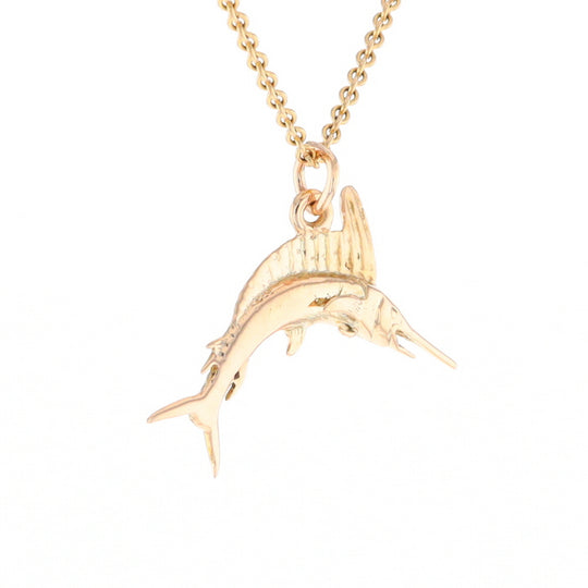 Gold Sailfish Pendant