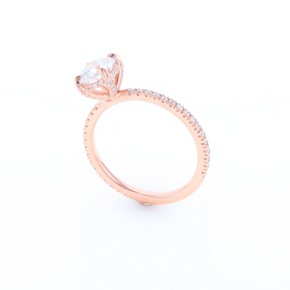 Rose Gold Lab Grown Diamond Engagement Ring