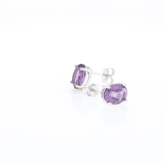 Amethyst Stud Earrings