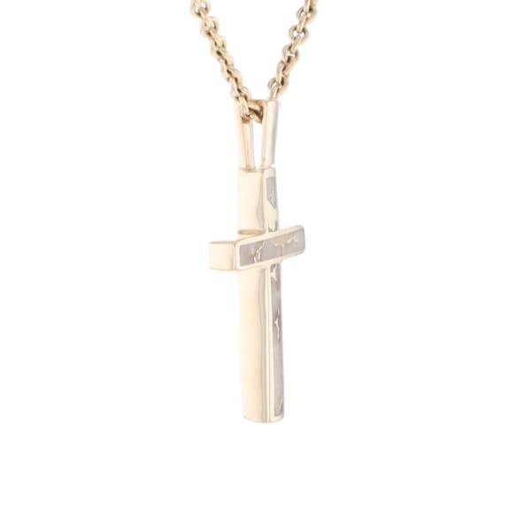 Three Section Gold Quartz Cross - G2
