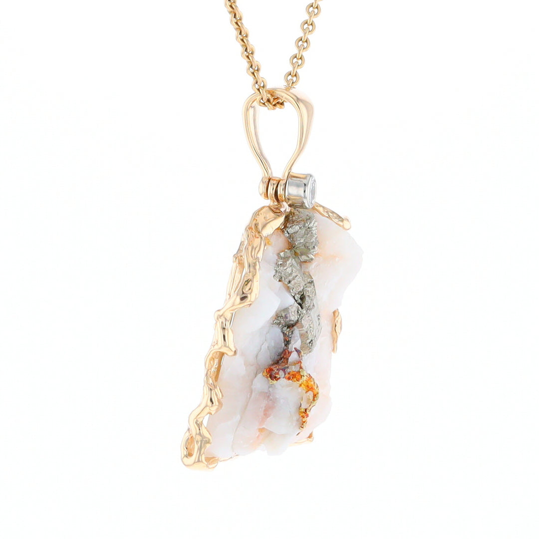 Gold Quartz Freeform Pendant (G3)