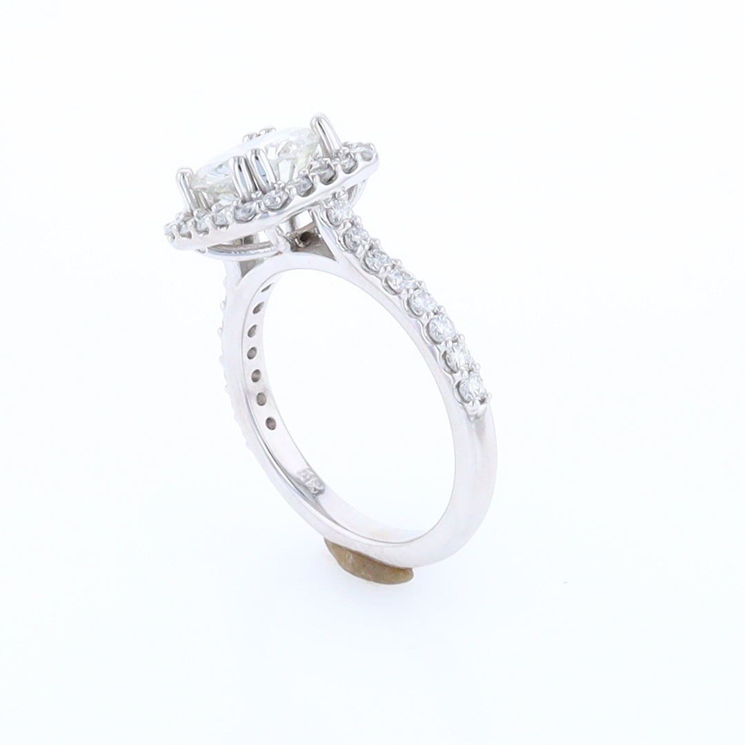 Diamond Engagement Ring with Square Halo