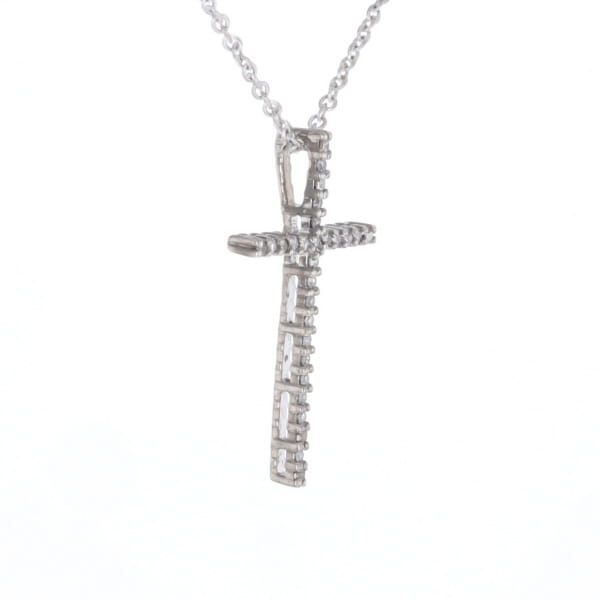 Thin Diamond Cross Necklace