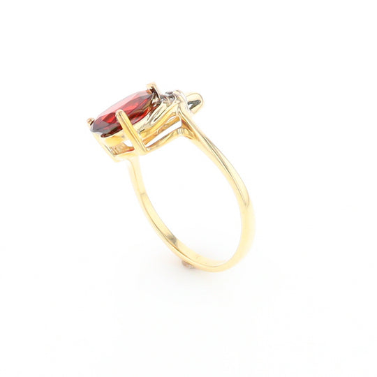 Pear Garnet Ring