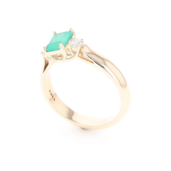 Emerald 3-Stone Trellis Ring