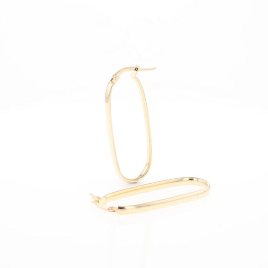 Flat Saddleback Hoop Earrings