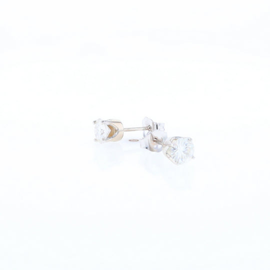 Moissanite Solitaire Stud Earrings