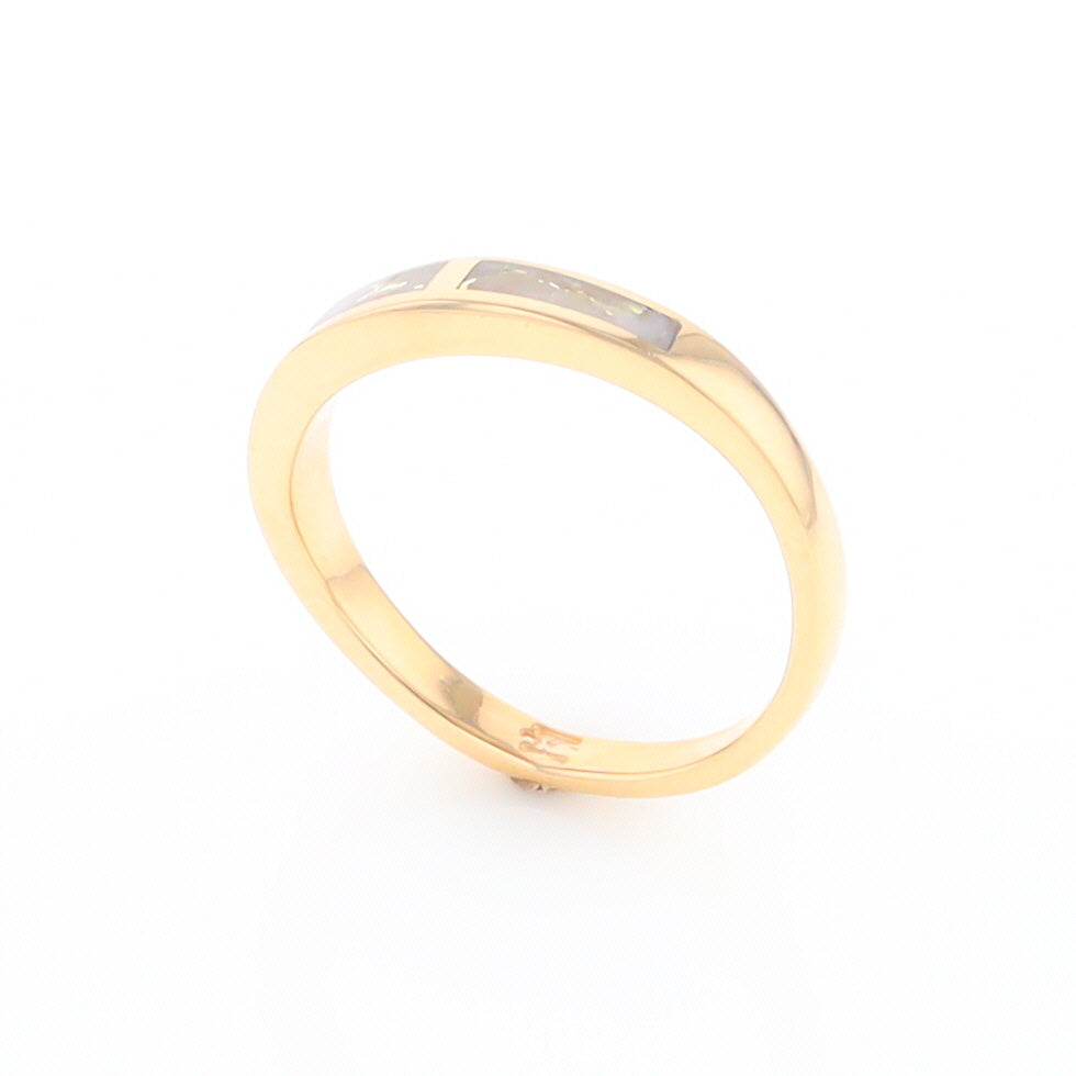 3 Section Gold Quartz Ring Lady’s Anniversary Band G2