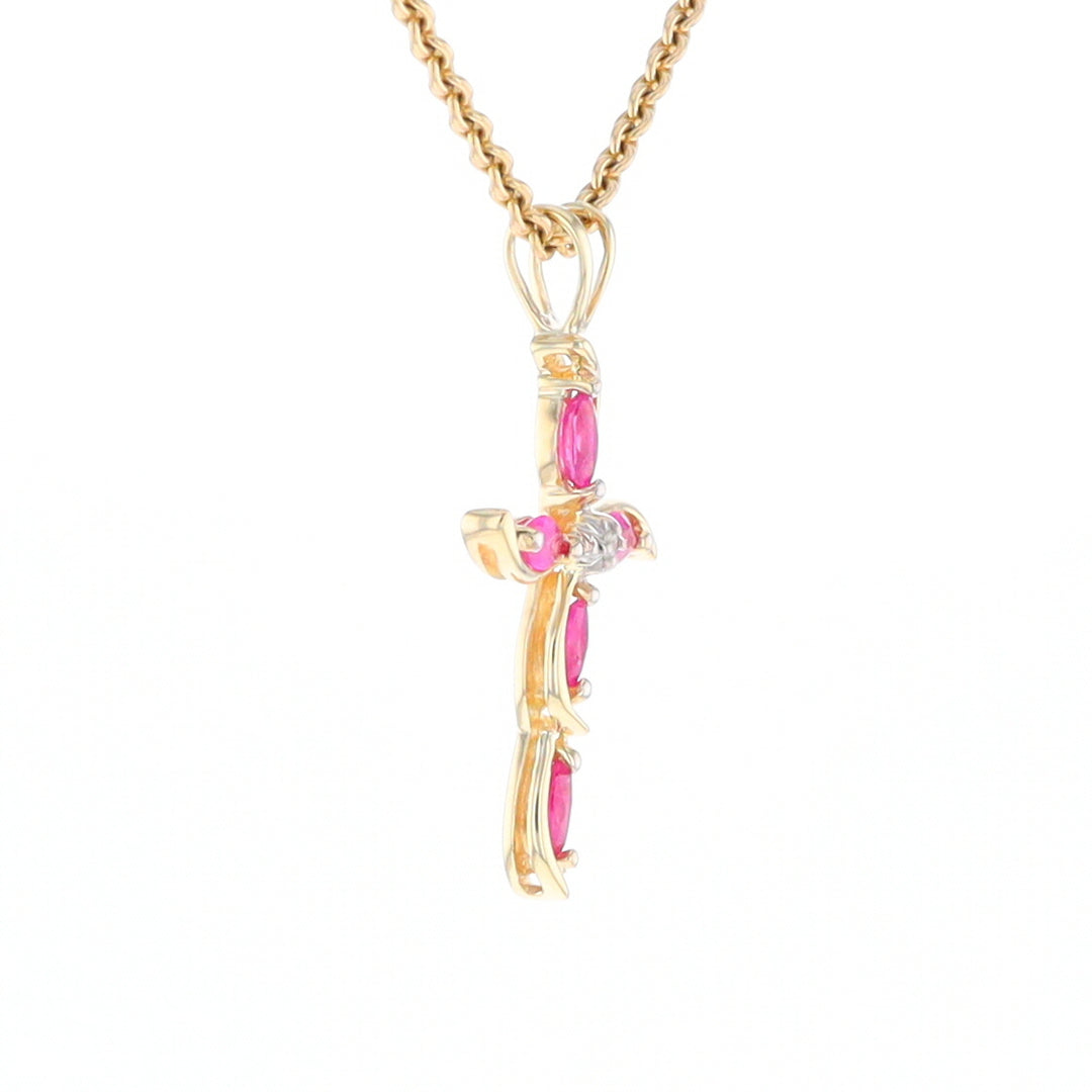 Marquise Ruby Cross