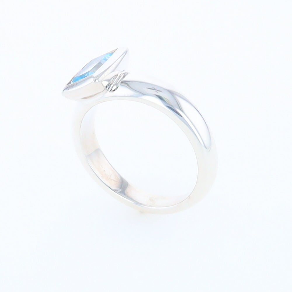 Bezel Blue Topaz Ring