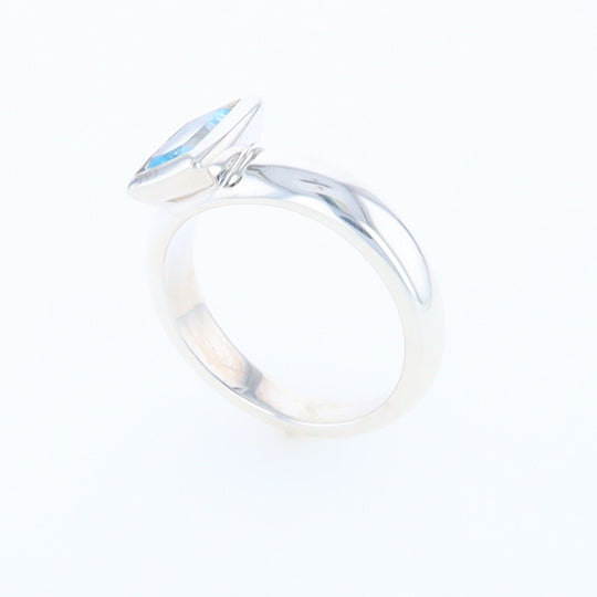 Bezel Blue Topaz Ring