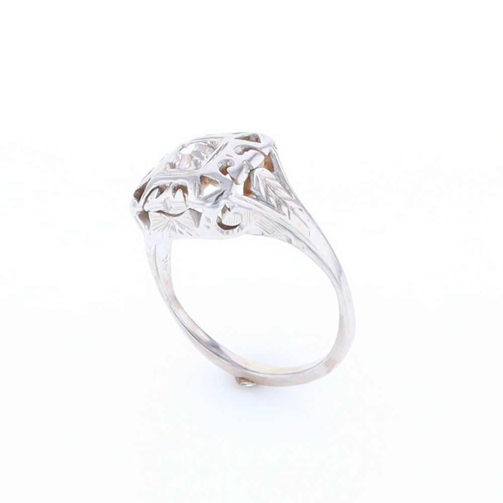 Vintage Square Top Diamond Ring