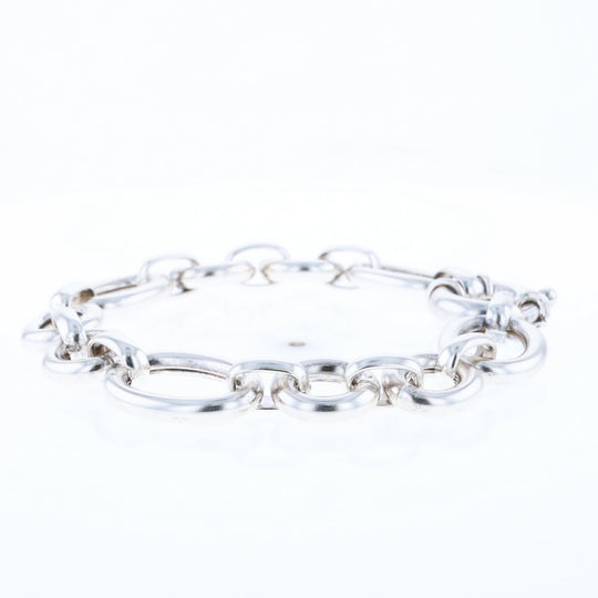 Sterling Silver Open Cable Link Bracelet