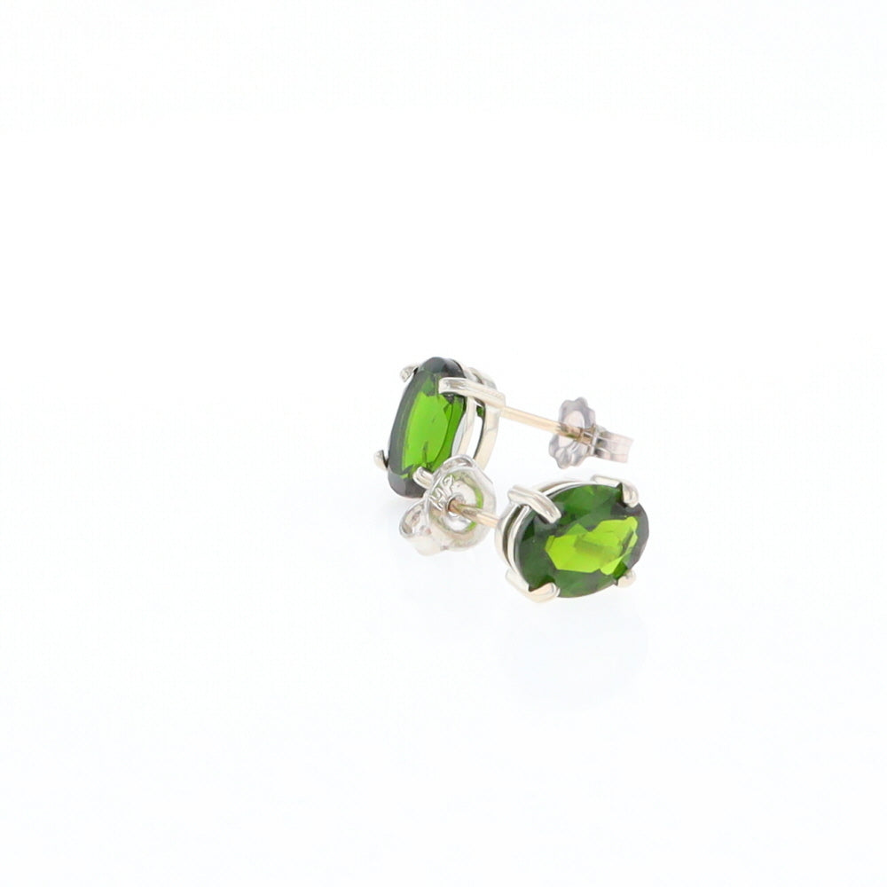 Chrome Diopside Solitaire Studs