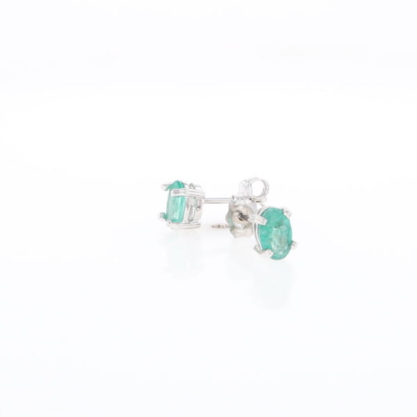 Oval Emerald Stud Earrings
