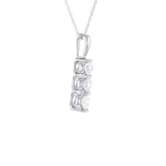 Three Diamond Drop Pendant