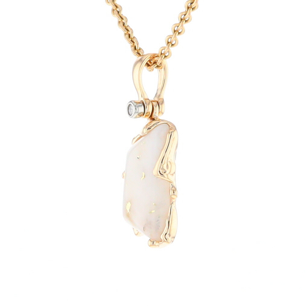 Gold Quartz Freeform Pendant  (G2)