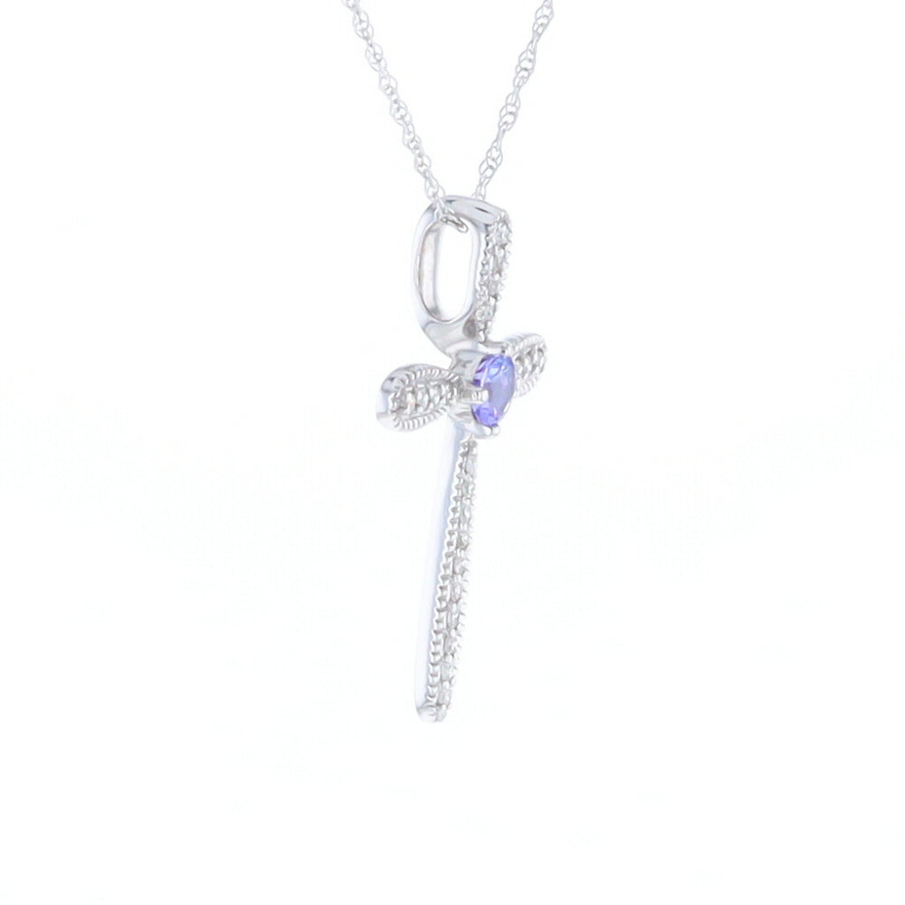 Tanzanite Cross Necklace
