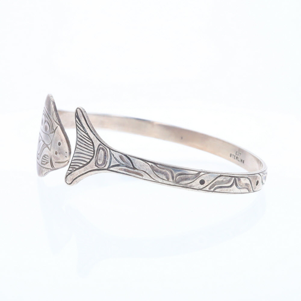 Halibut Fish Engraved Cuff Bracelet